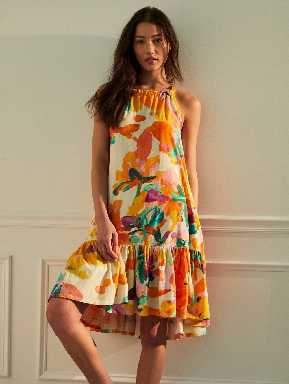 Daily Practice by Anthropologie Frida Cross-Back Midi Dress Size Medium